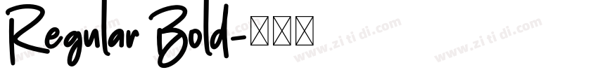 Regular Bold字体转换